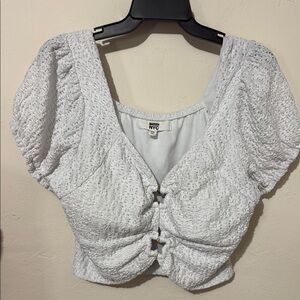Madden NYC Women's White Textured Top